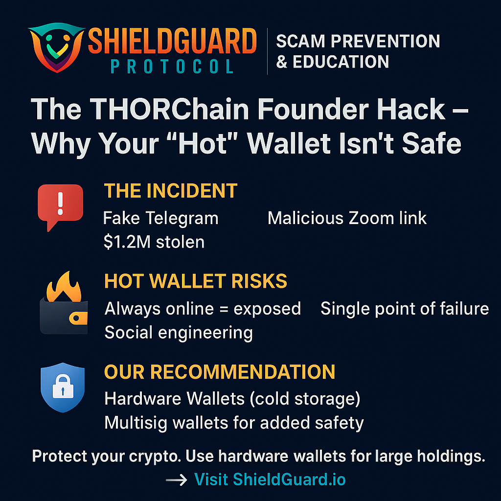 The THORChain Founder Hack – Why Your “Hot” Wallet Isn’t Safe for Large Amounts