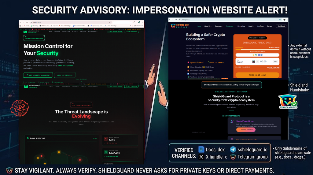ShieldGuard Protocol – Security Advisory on Impersonation Website