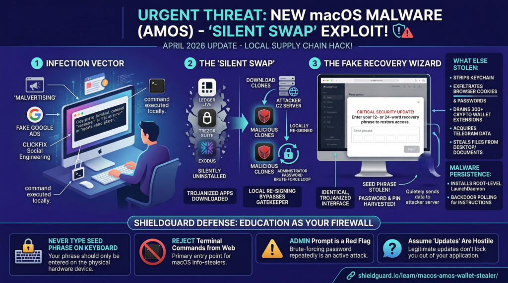 The macOS “Silent Swap” Exploit & Trojanized Hardware Wallets