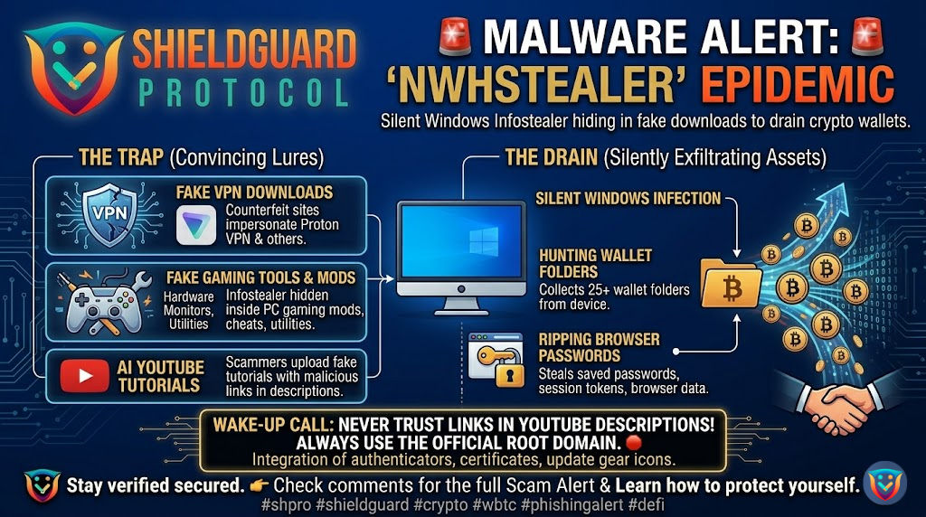 SECURITY ALERT: The NWHStealer Epidemic – Fake VPNs and Gaming Mods Draining Crypto Wallets
