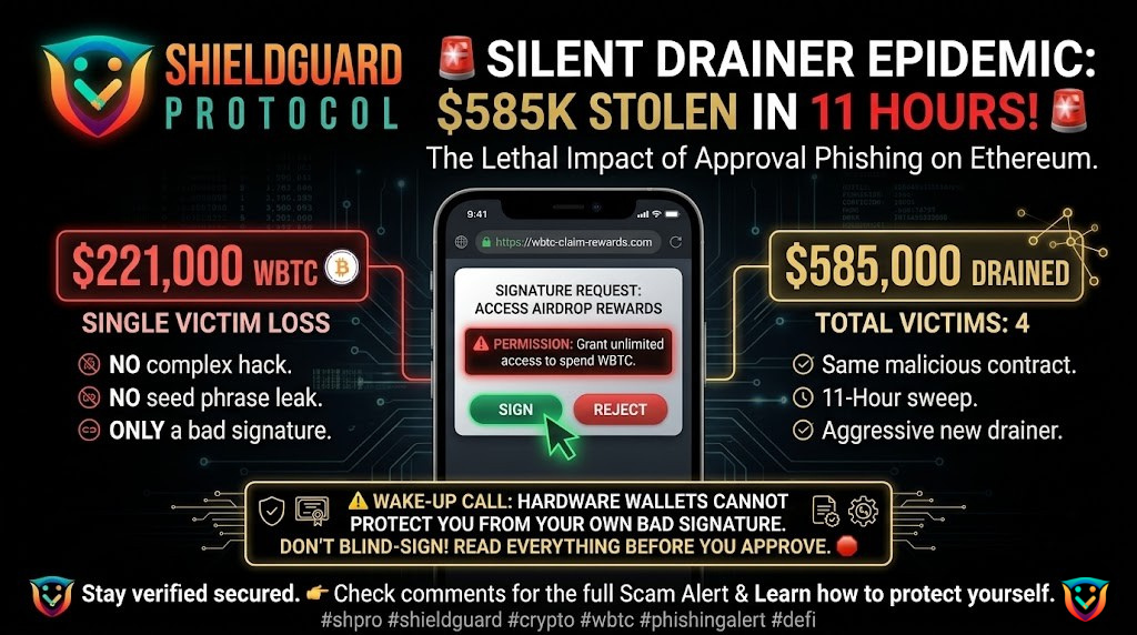 SECURITY ALERT: The “Silent Sign” Drainer – $585K Stolen in 11 Hours