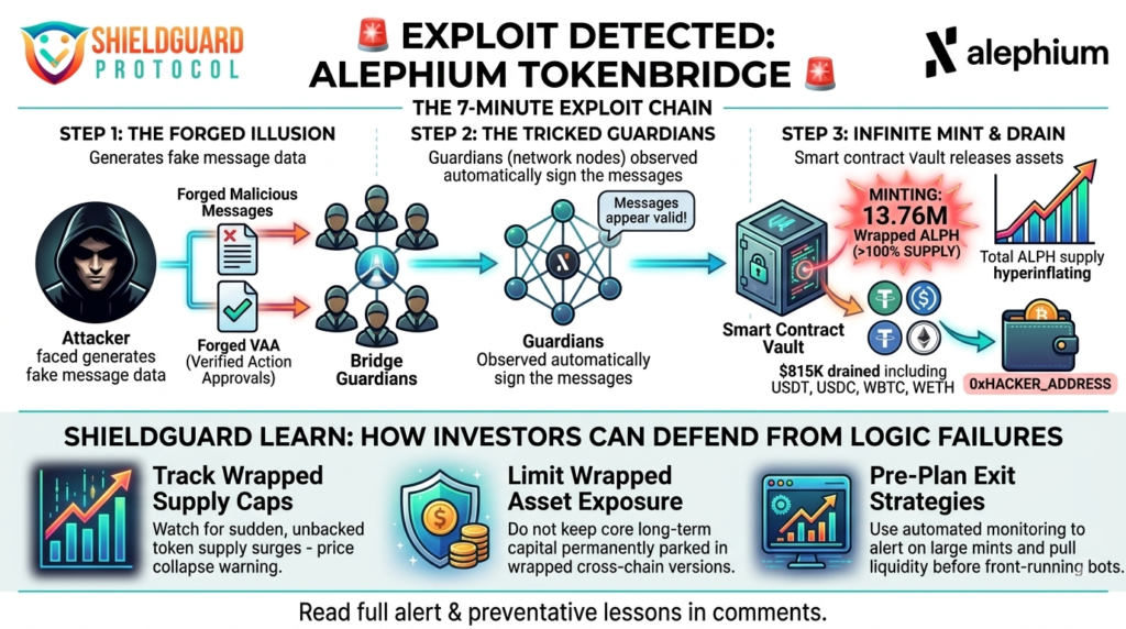 SCAM ALERT: Alephium TokenBridge Exploited for $815K via Forged Messages
