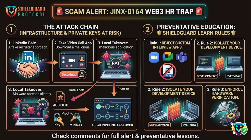 SCAM ALERT: “JINX-0164” Targets Crypto Teams with Fake Job Offers & macOS Malware