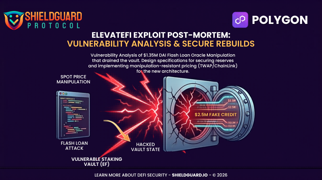SCAM ALERT: ElevateFi Staking Vault Exploited via Flash-Loan Price Oracle Manipulation