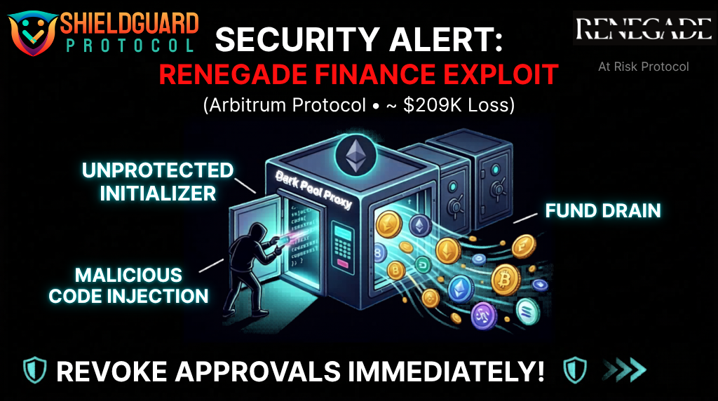 ShieldGuard Scam Alert: Renegade Finance Exploit (May 2026)