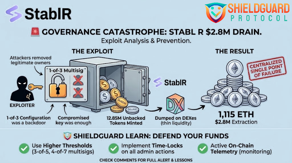 SCAM ALERT: StablR Drained of $2.8M in Massive Governance Failure