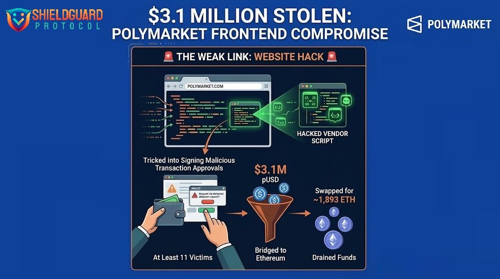 SHIELDGUARD SCAM ALERT: Polymarket Frontend Hack